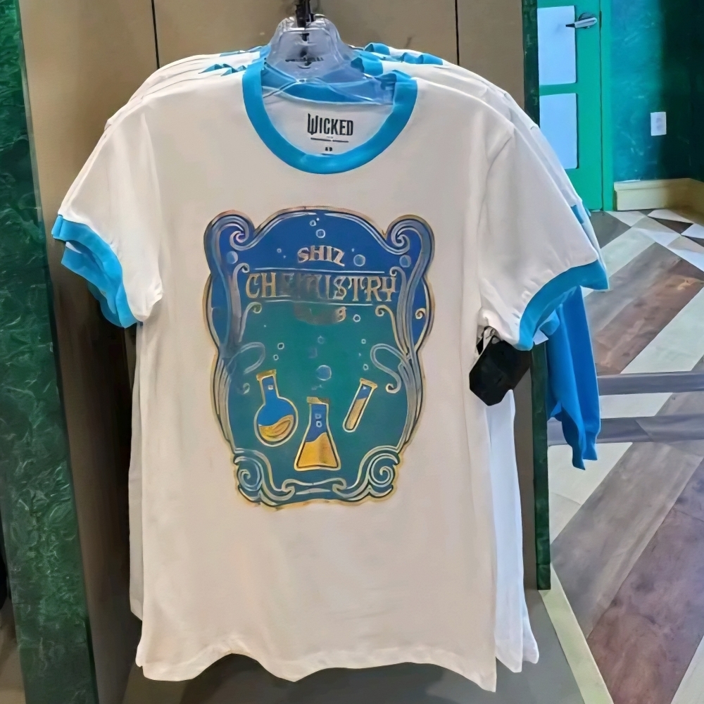 Universal Studios Wicked SHIZ Chemistry Club Tshirt Size XL Unisex NWT